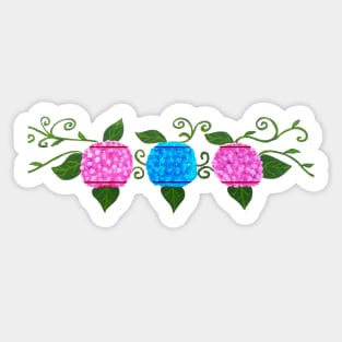 Handpainted hydrangeas Sticker